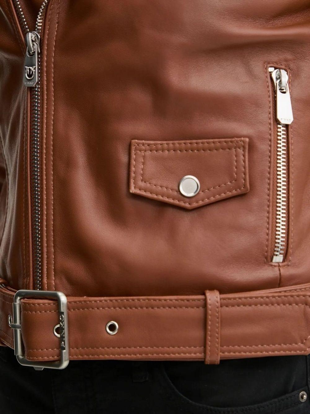 leather biker jacket Product Image