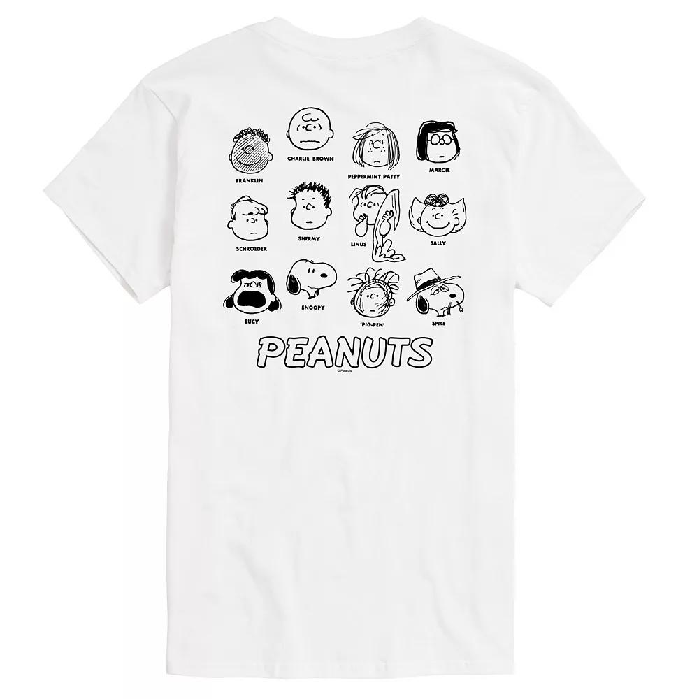Big & Tall Peanuts Group Faces Graphic Tee, Men's,  Product Image
