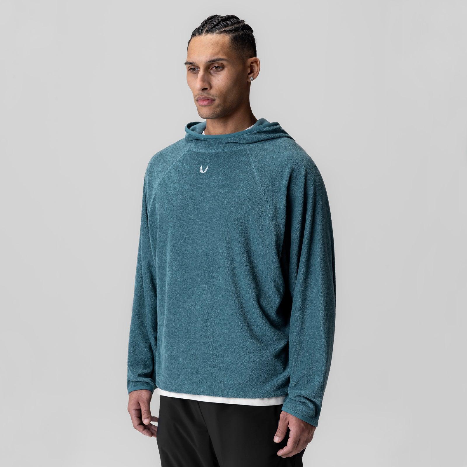 1054. Towel Terry Reversible Hoodie - Storm Product Image
