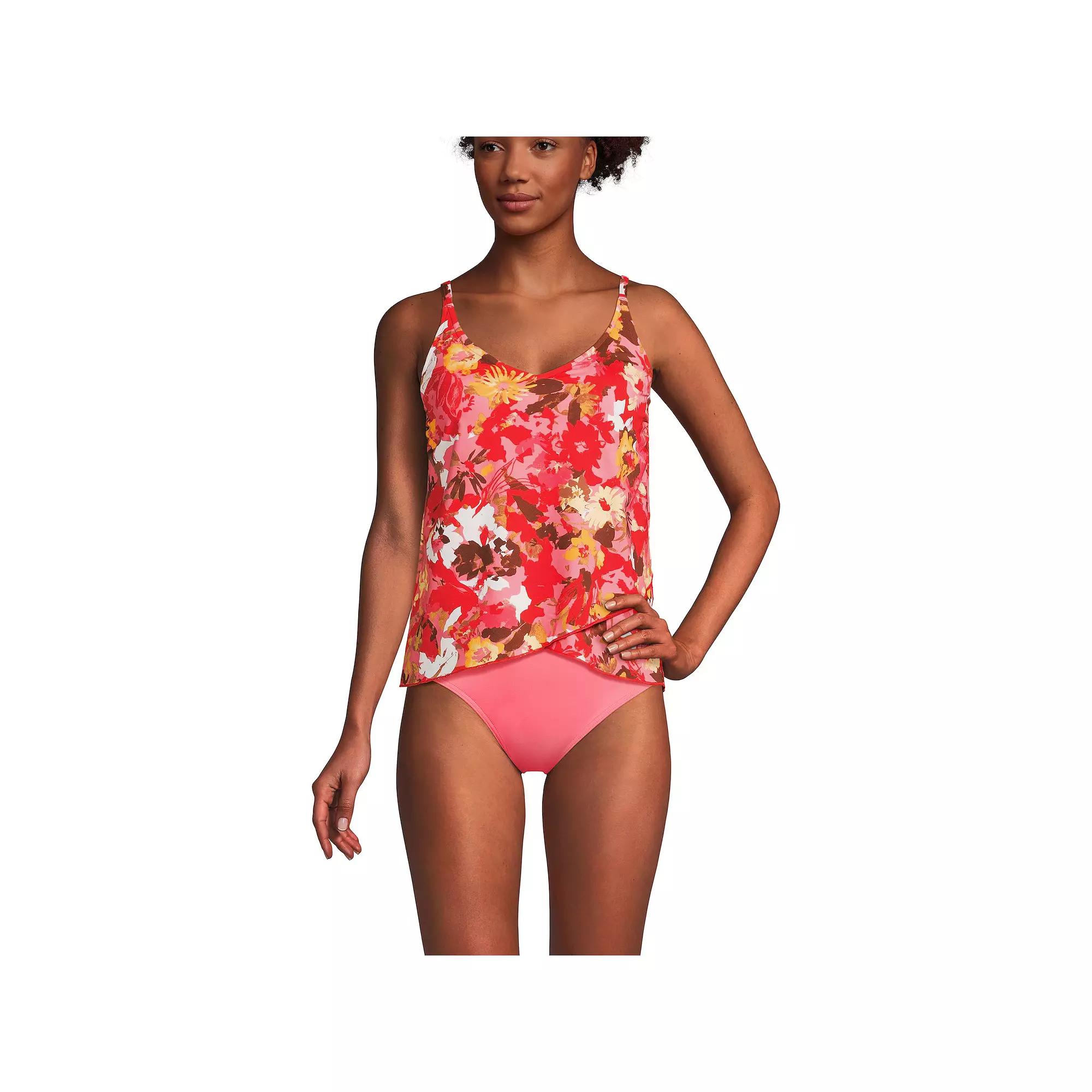 Women's Lands' End Chlorine Resistant Tulip Hem Tankini Swimsuit Top,  Product Image