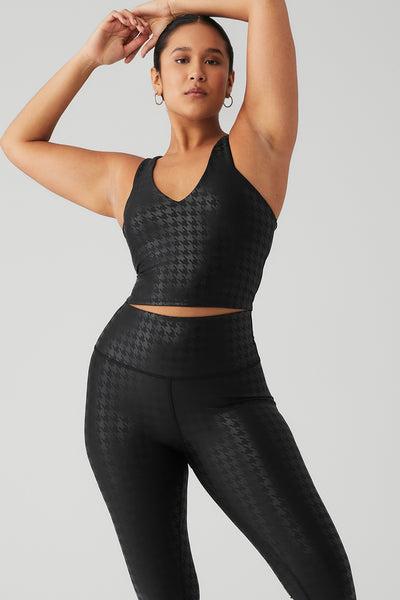 Alo Yoga | Airlift Glimmer Houndstooth Real Bra Tank Top Size: XS Product Image