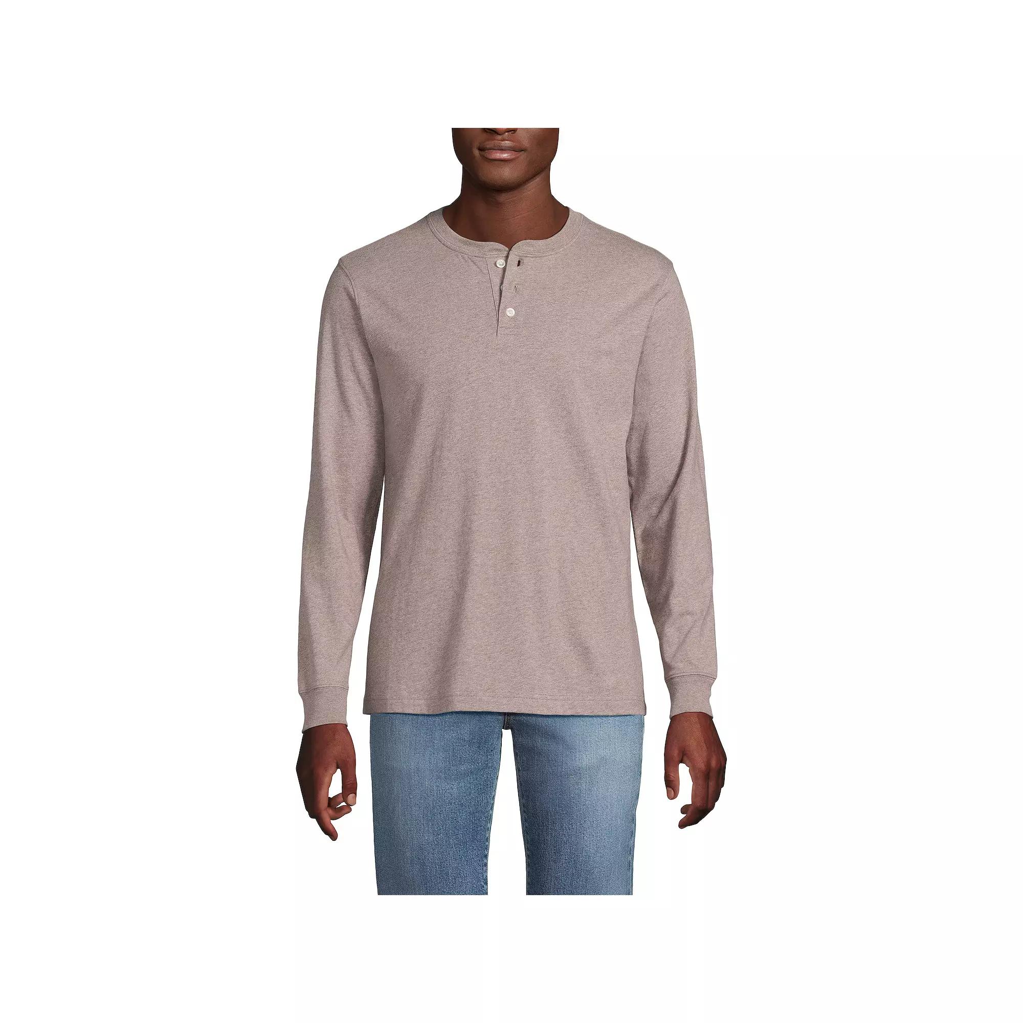 Big & Tall Lands' End Super-T Henley, Men's,  Product Image