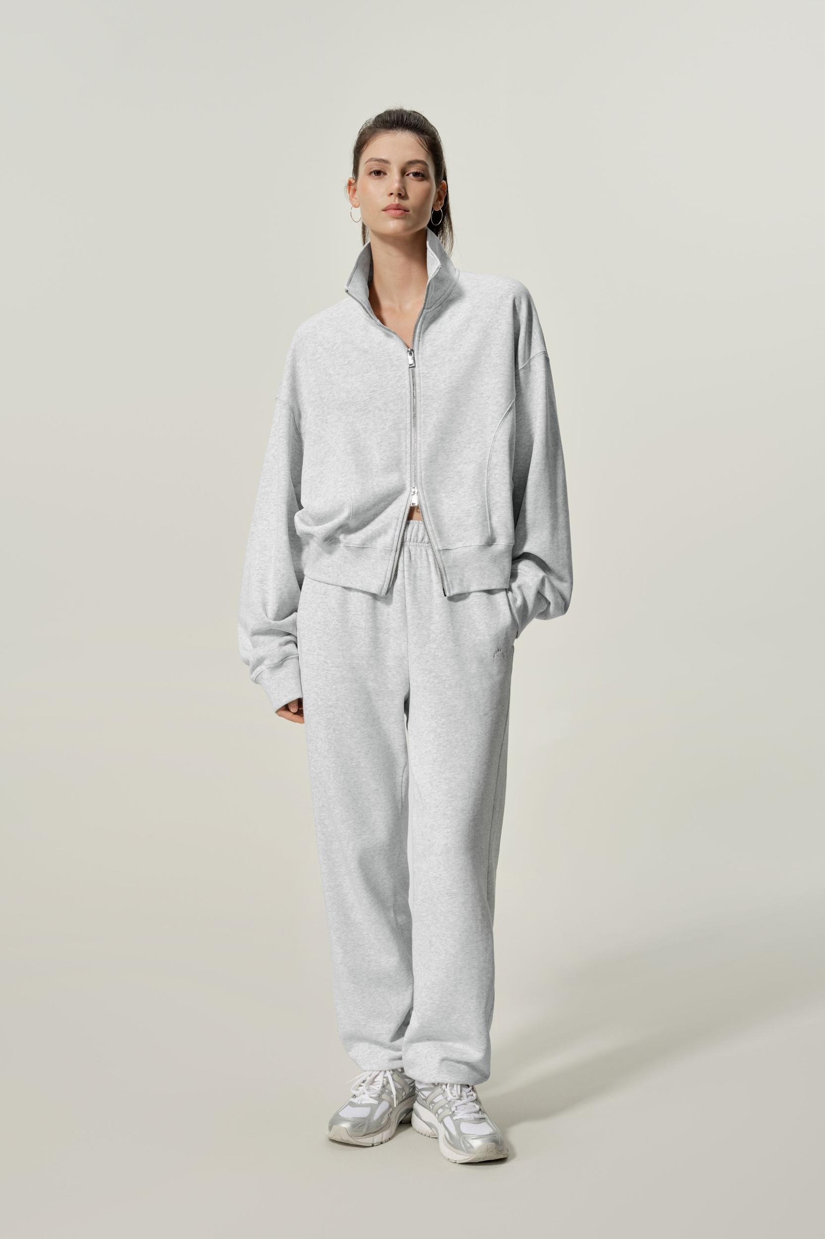 LILYSILK Women's SILKERRY Silk Blend Oversized Two-Way Zip Jacket Navy XL Product Image