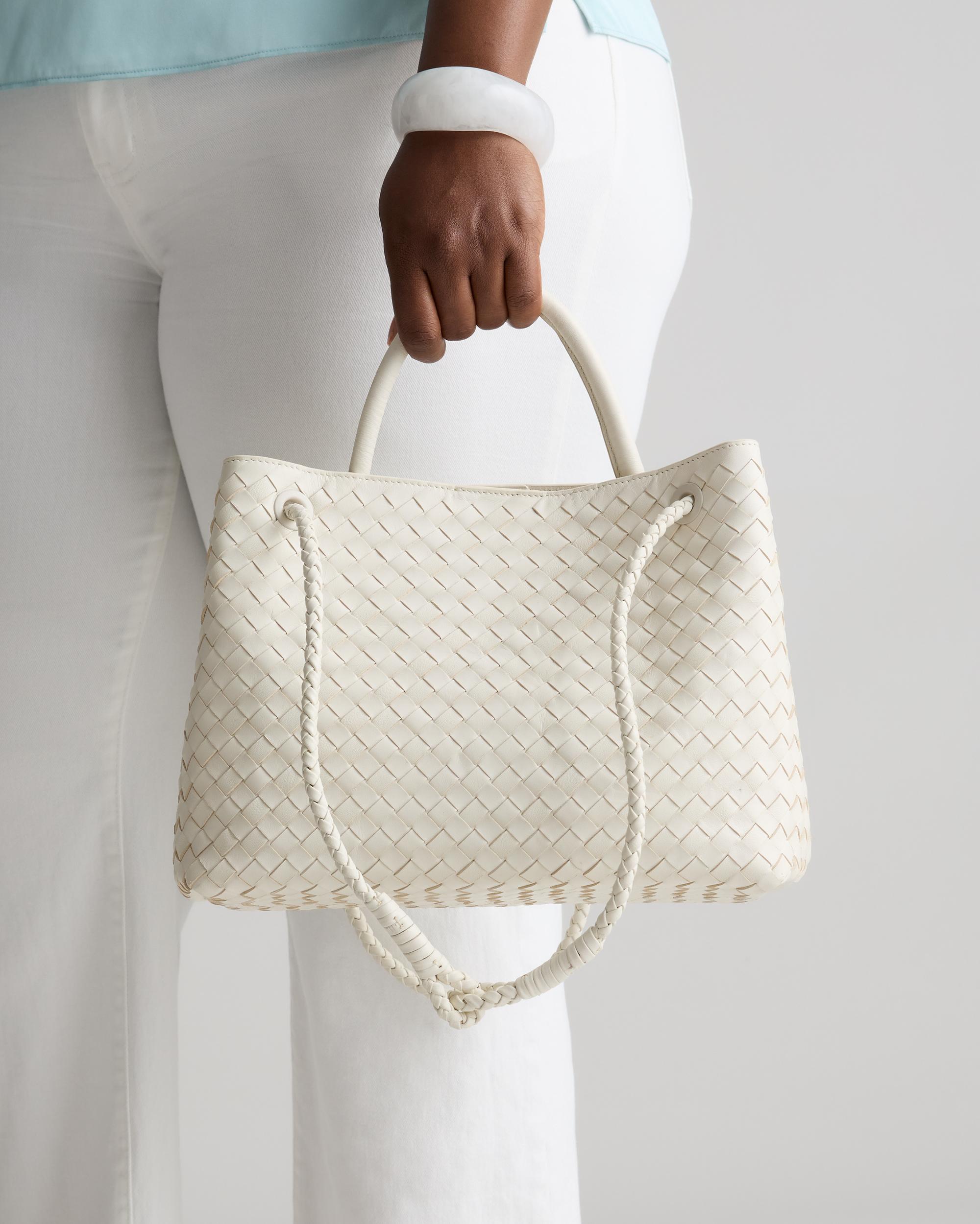 Quince | Women's Italian Leather Handwoven Satchel Product Image