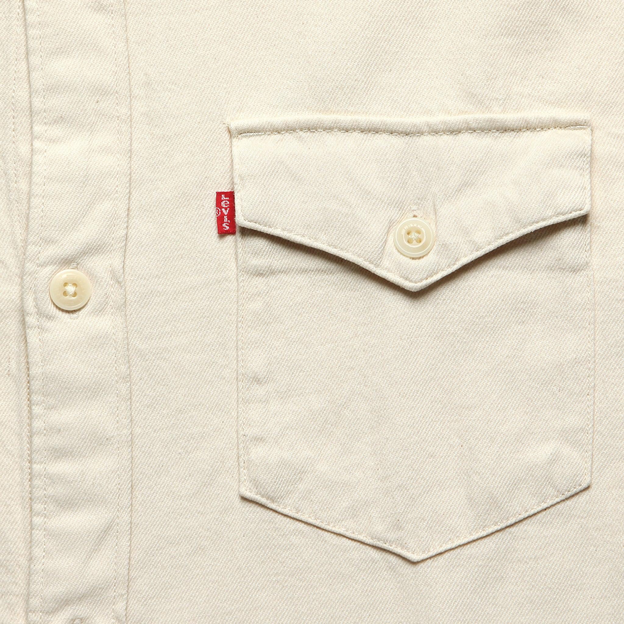 Relaxed Fit Western Shirt - Ecru Product Image