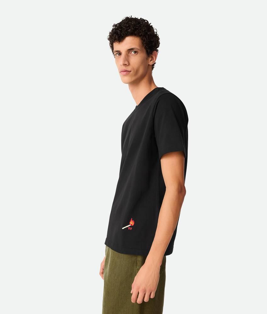 Men's Cotton Jersey T-Shirt in Black Product Image