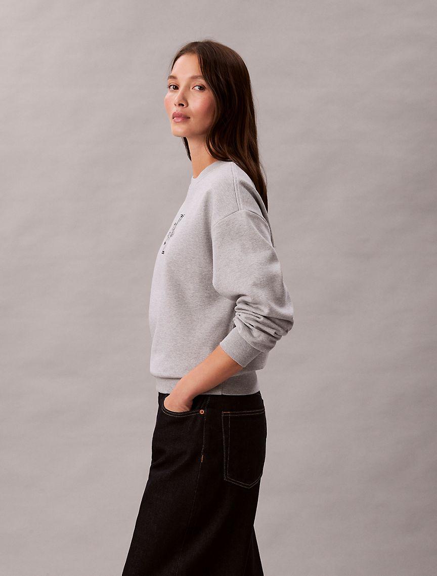 Fleece Foil Monologo Relaxed Sweatshirt Product Image