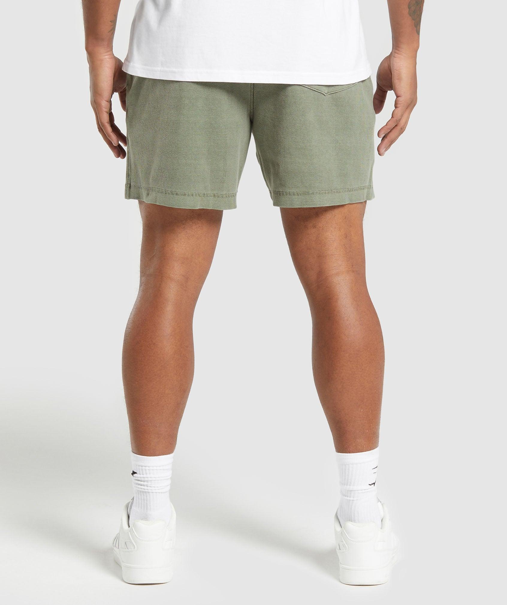 Gymshark Heavyweight Ribbed Shorts - Unit Green Male Product Image