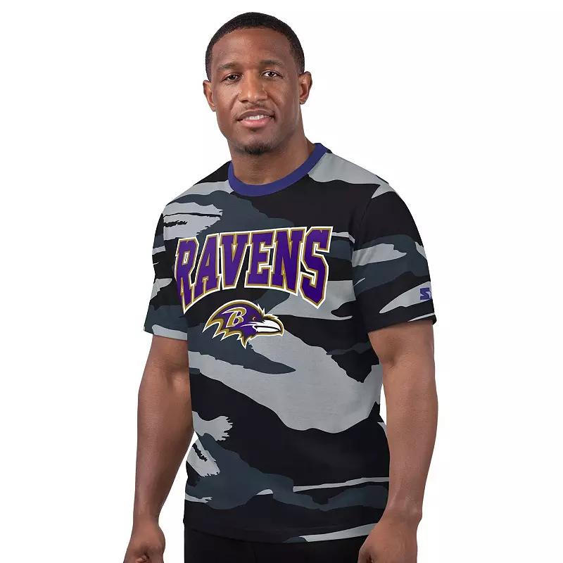 Men's Starter Gray Baltimore Ravens Thursday Night Gridiron T-Shirt,  Product Image