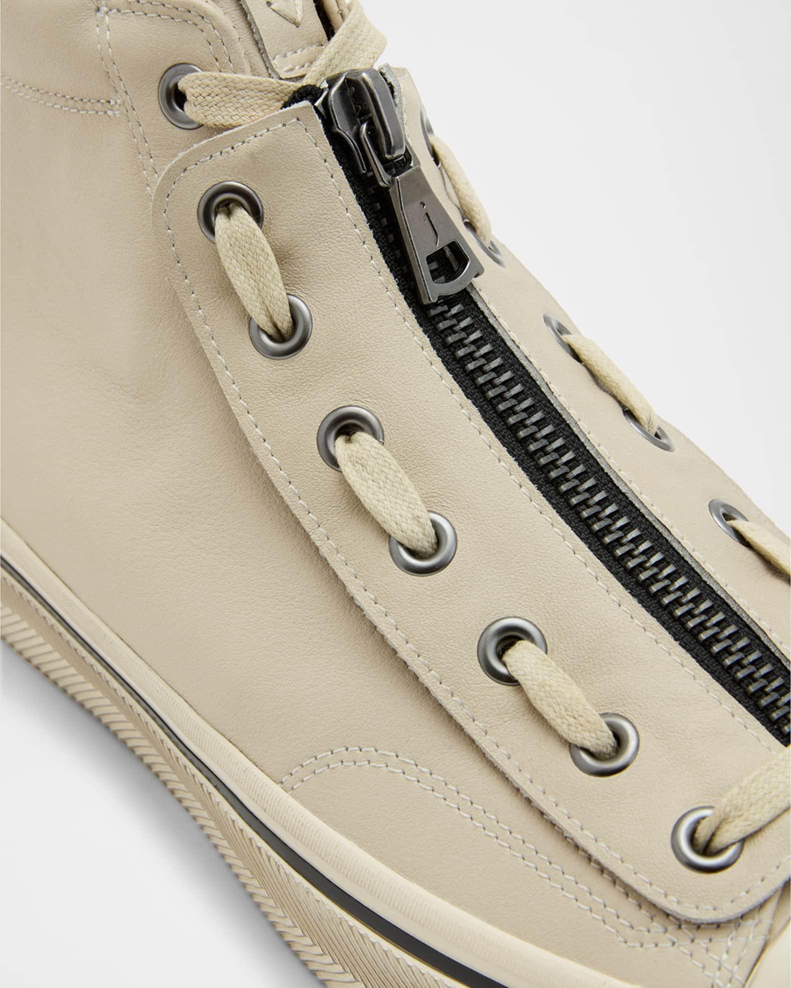 Men's Vulc Zip Military Leather Mid-Top Sneakers Product Image