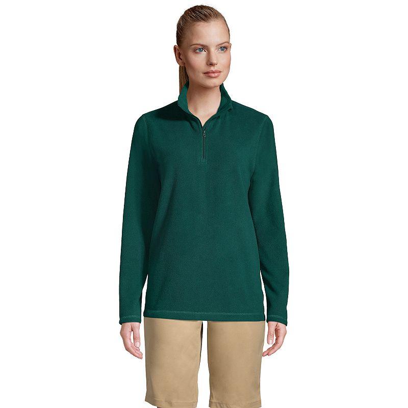 Women's Lands' End Lightweight Fleece Quarter Zip Pullover,  Product Image