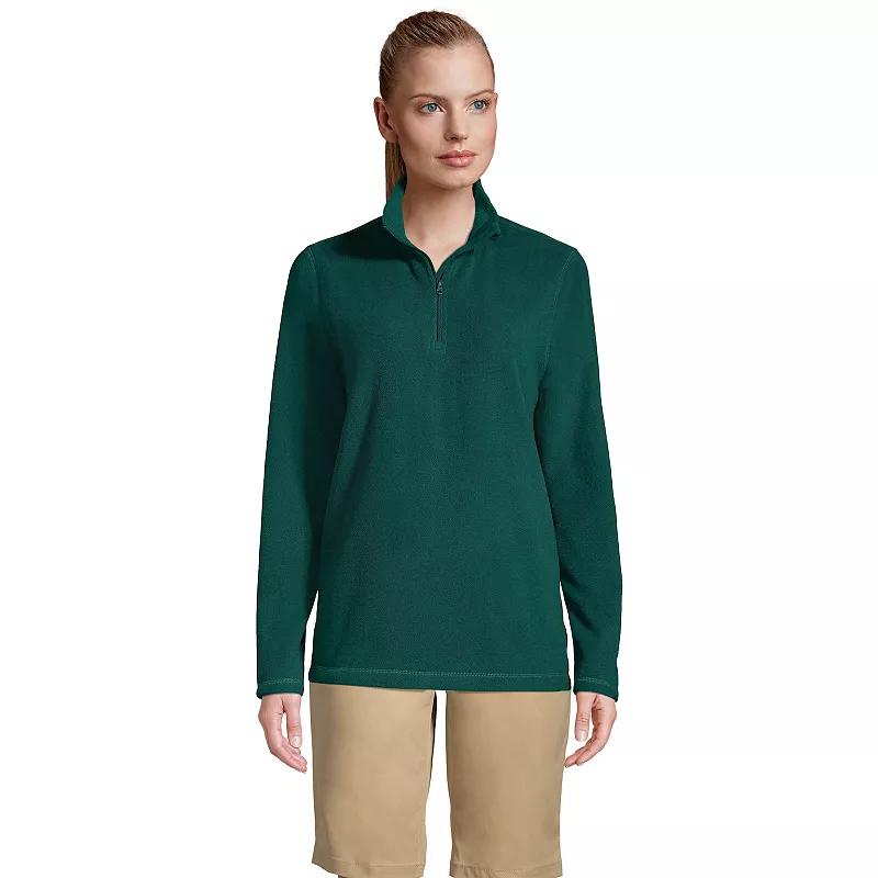 Women's Lands' End Lightweight Fleece Quarter Zip Pullover,  Product Image
