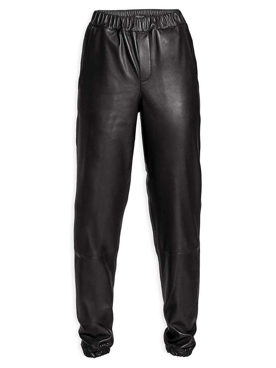 Womens The Upcycled Leather Joggers Product Image