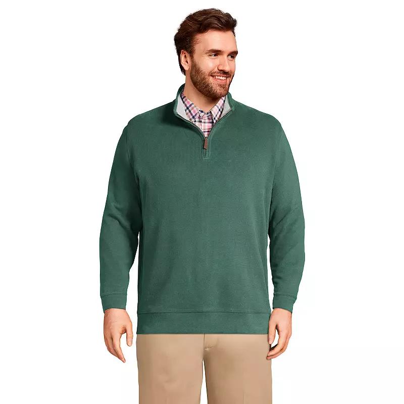 Big & Tall Lands' End Bedford Regular-Fit Rib Quarter-Zip Sweater, Men's,  Product Image