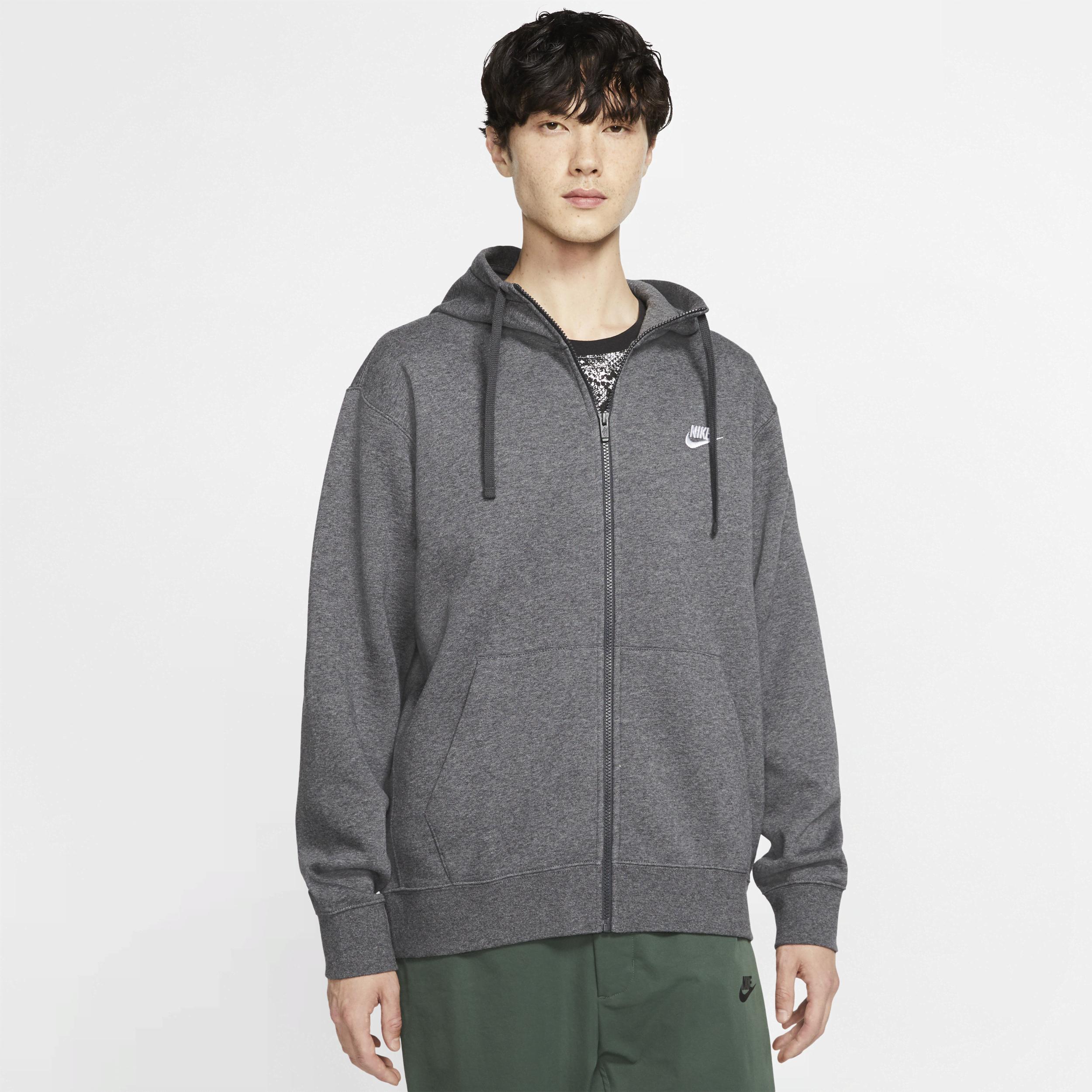 Mens Nike Sportswear Club Fleece Full-Zip Hoodie | BV2645-071 Product Image