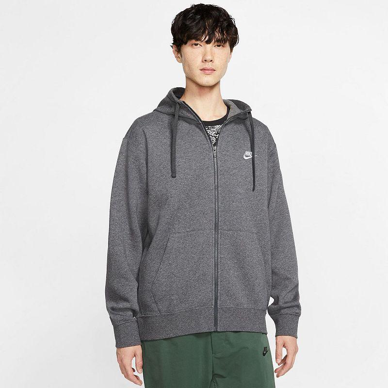 Mens Nike Sportswear Club Fleece Full-Zip Hoodie | BV2645-010 Product Image