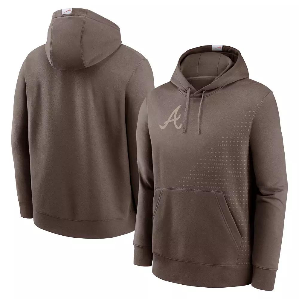 Men's Nike Light Brown Atlanta Braves Statement Pullover Hoodie,  Product Image