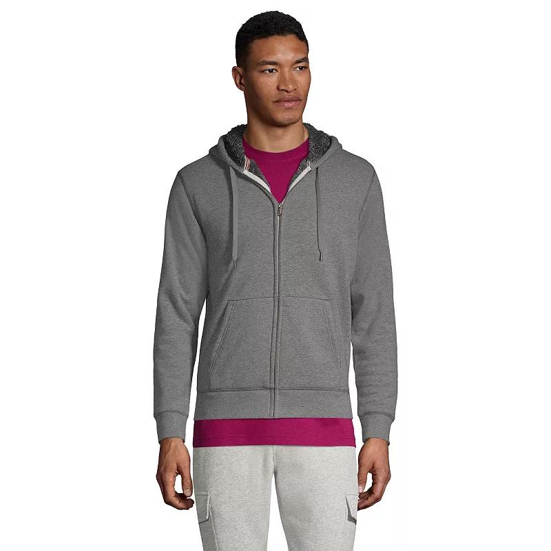 Men's Lands' End Serious Sweats Full-Zip Sherpa Hoodie,  Product Image
