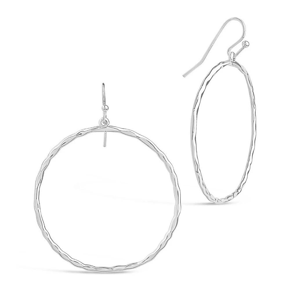 MC Collective Circle Dangle Earrings, Women's, Silver Tone Product Image