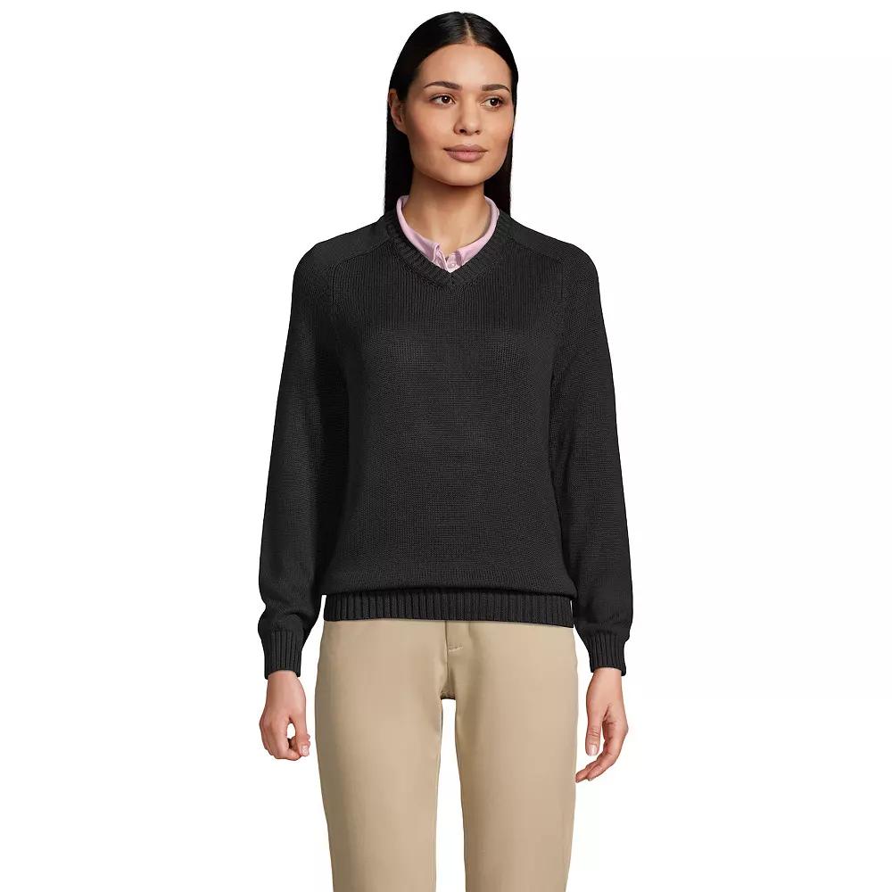 Women's Lands' End Cotton Modal V-Neck Sweater,  Product Image