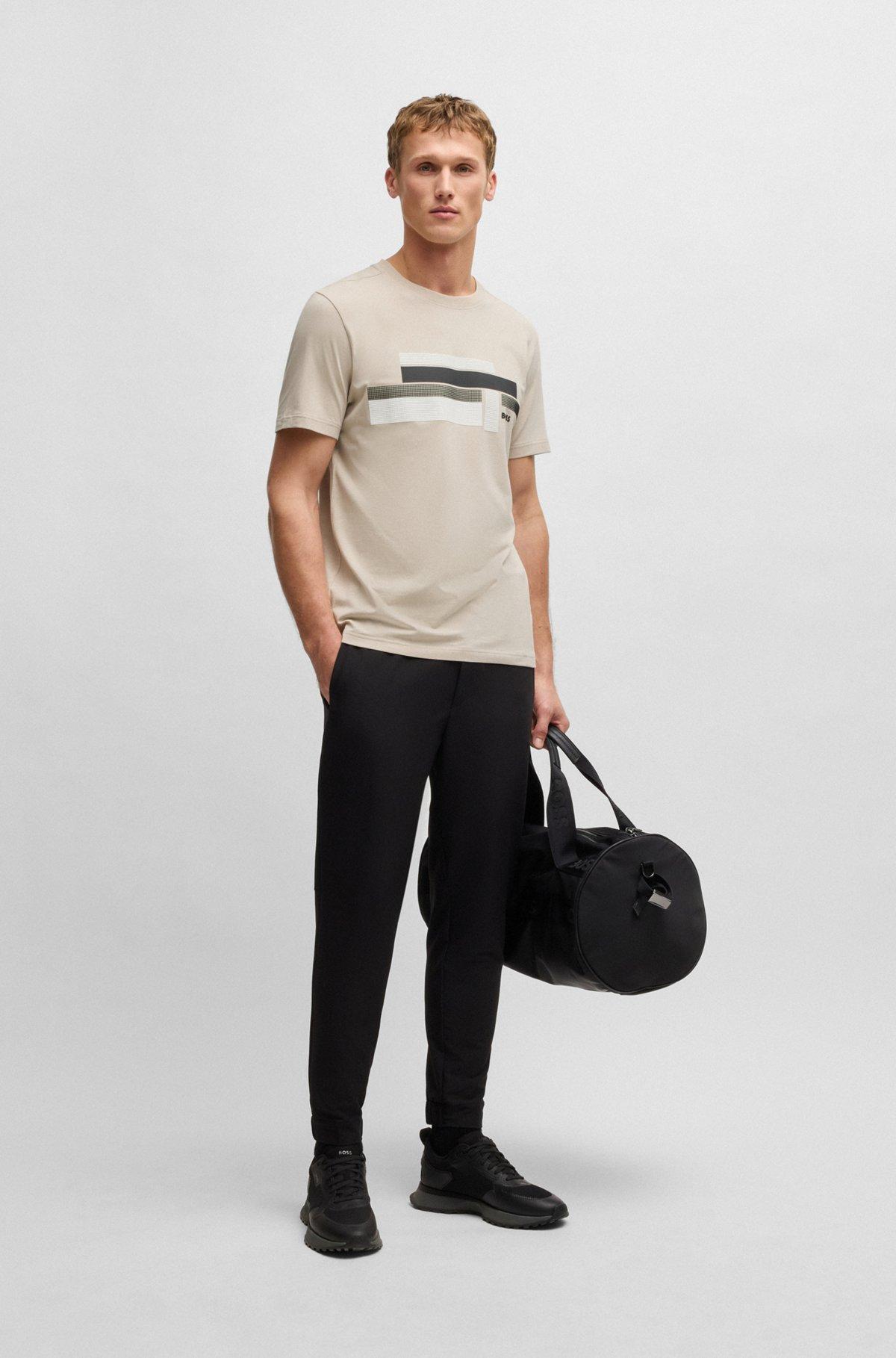 Relaxed-fit T-shirt in stretch fabric with logo artwork Product Image