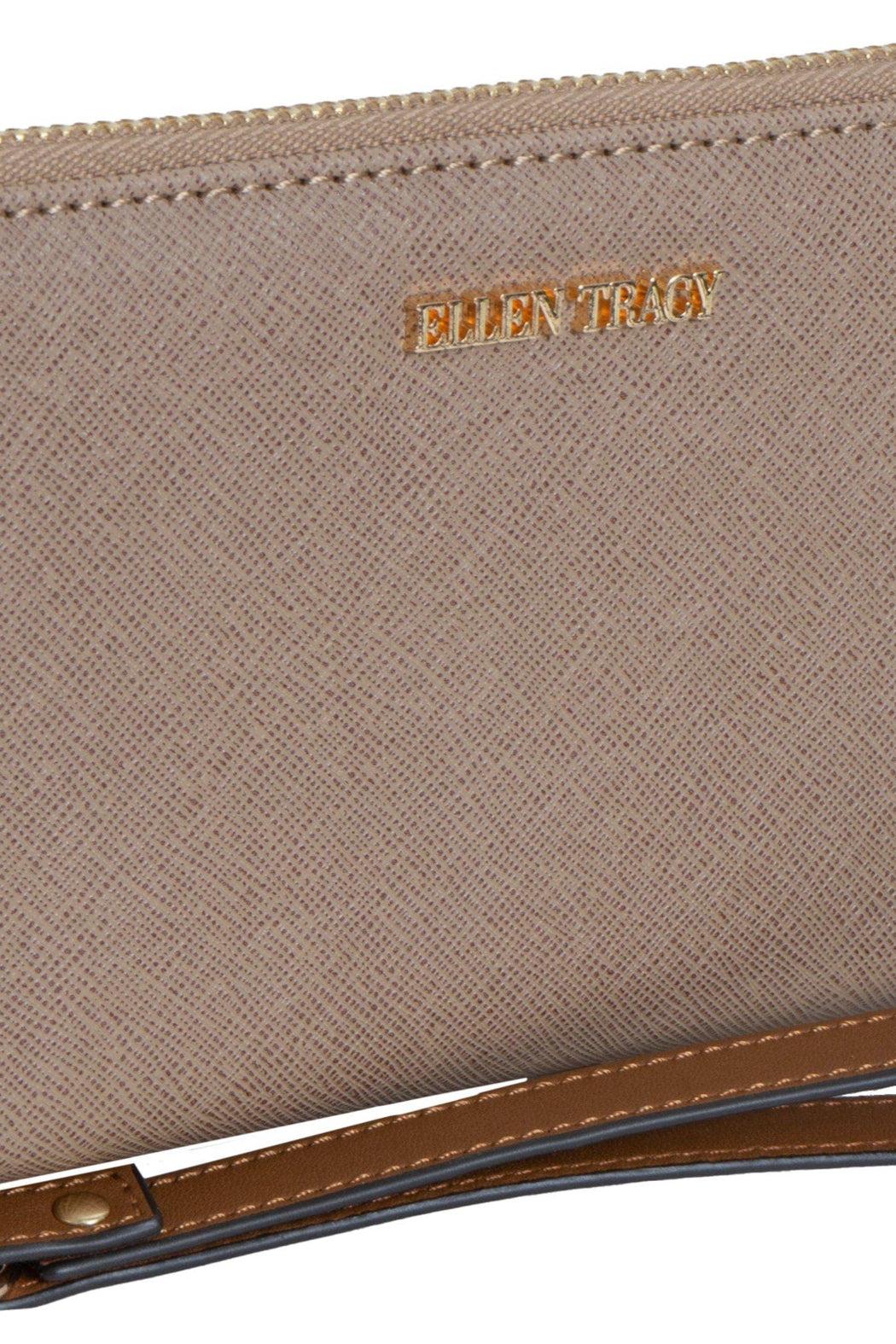 Ellen Tracy Saffiano Zip Around Wristlet Wallet Product Image
