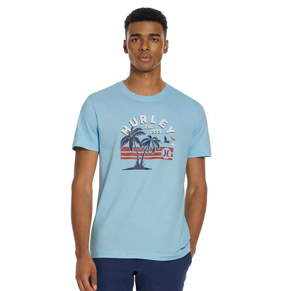 Men's Hurley Surf Graphic Tee, Size: XS, Blue Dream Product Image