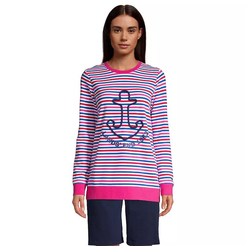 Petite Lands' End Serious Sweats Crewneck Sweatshirt Tunic, Women's,  Product Image