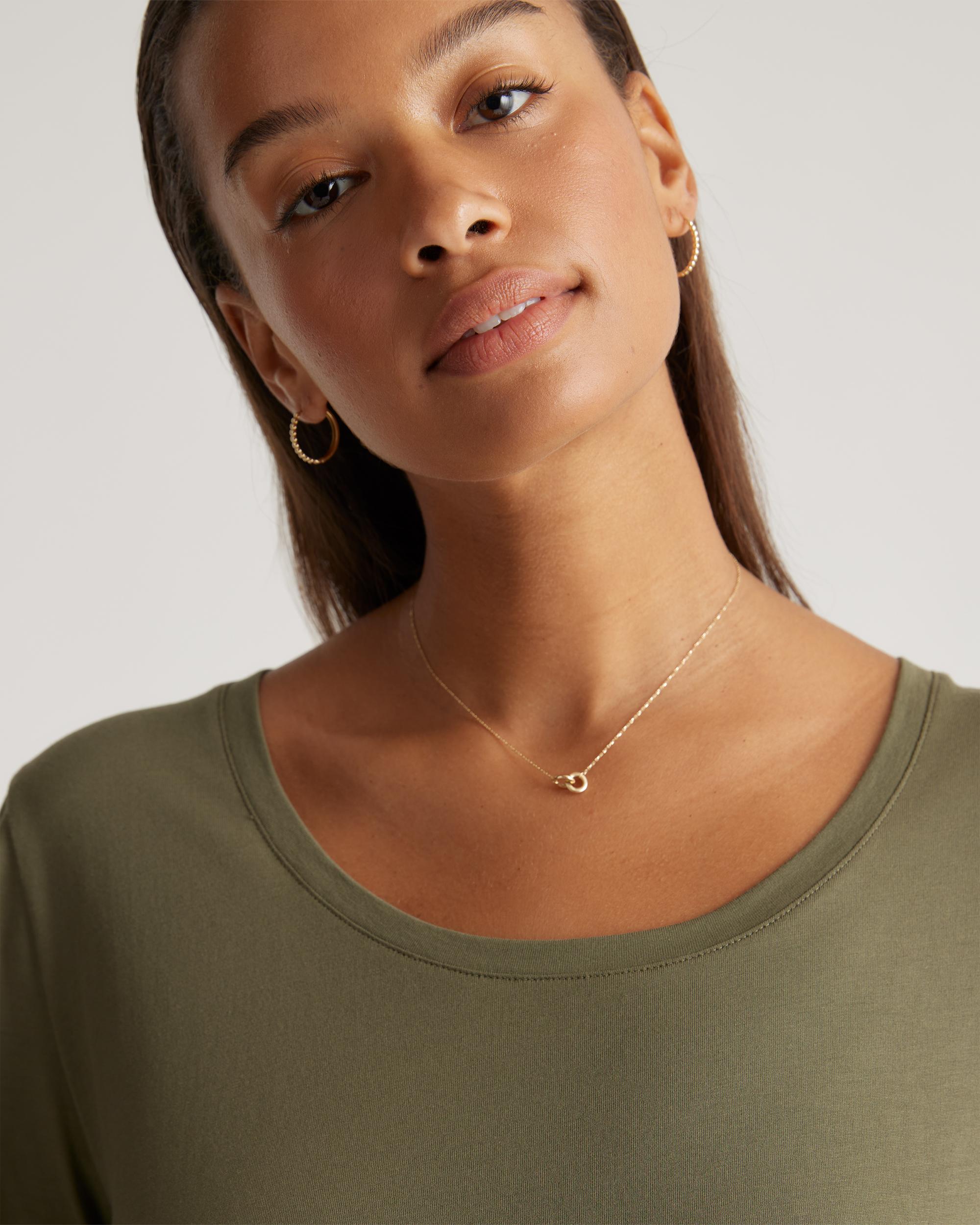 Quince | Women's Cotton Modal Scoop Neck T-Shirt Size XS, Cotton/Modal Product Image