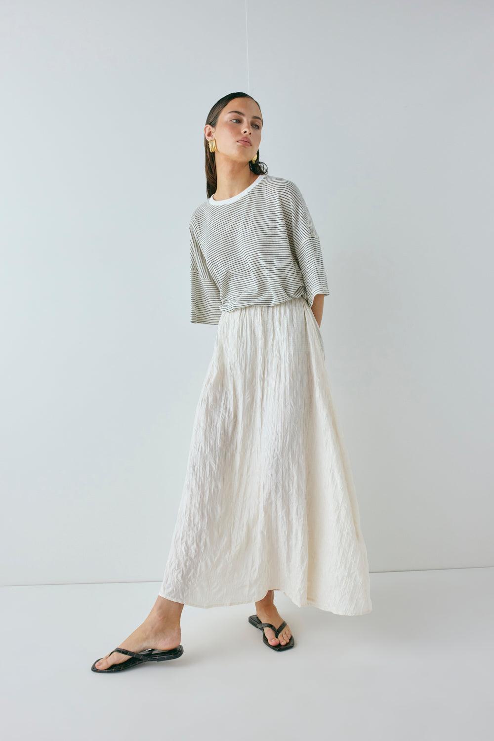 Solara Midi Skirt Cream Product Image
