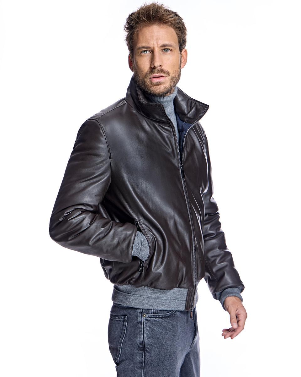 Reversible Men's Leather Jacket Product Image