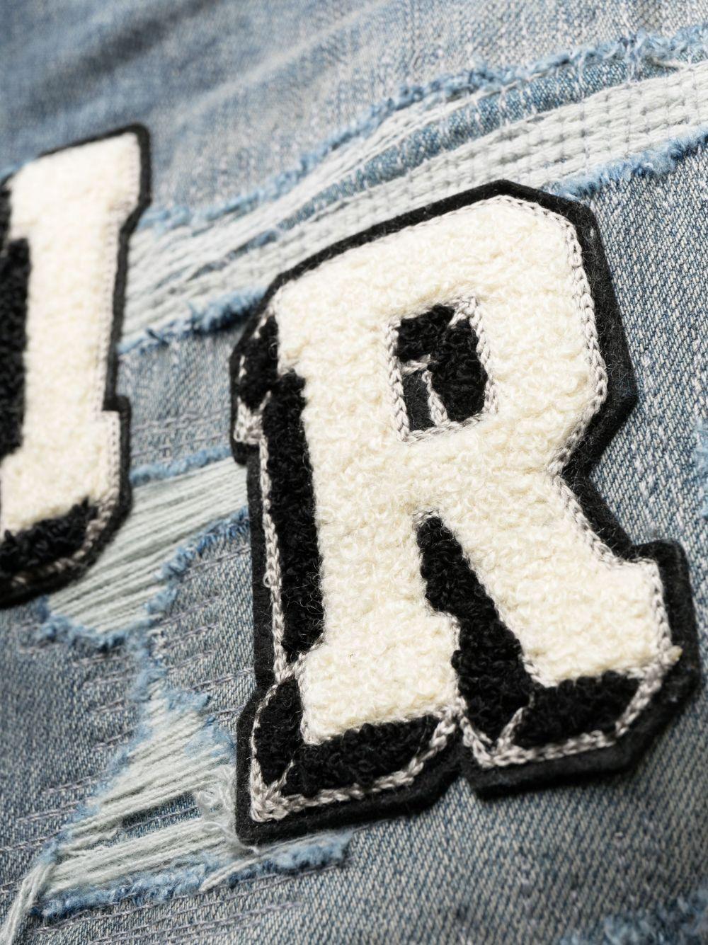 Varsity ripped skinny jeans Product Image