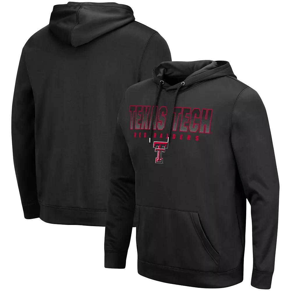Men's Colosseum Black Stanford Cardinal Blackout 3.0 Pullover Hoodie,  Product Image