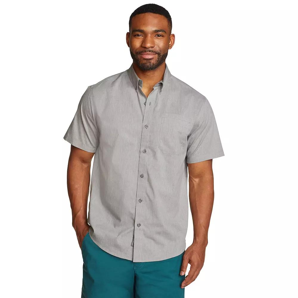 Men's Eddie Bauer UPF 50 Voyager Short Sleeve Button-Down Shirt,  Product Image