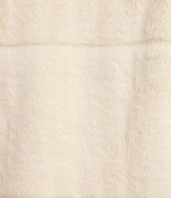 Jou Jou Faux Fur Notched Collar Crop Jacket Product Image