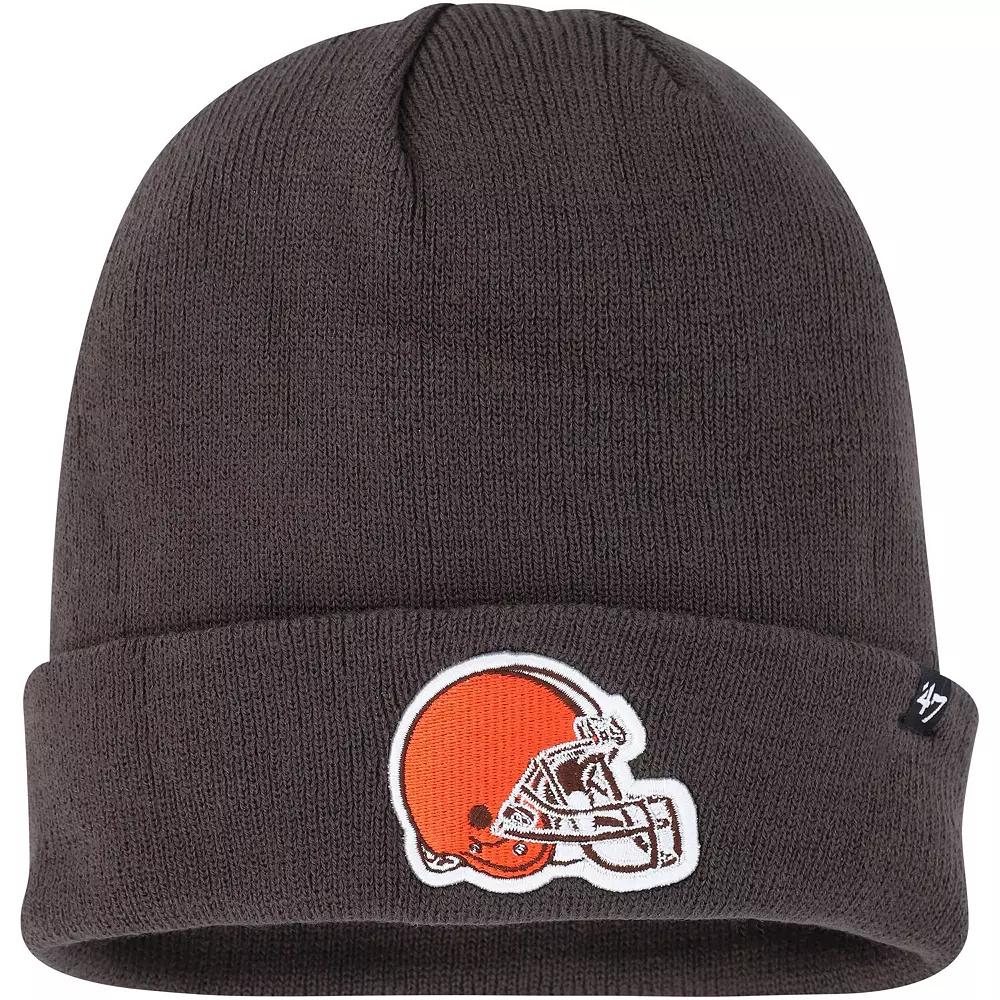 Men's '47 Charcoal Cleveland Browns Secondary Cuffed Knit Hat Product Image