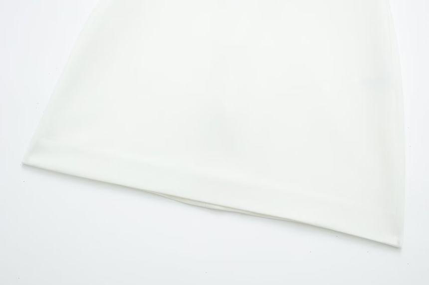 Spaghetti Strap Lace Trim Mini Bodycon Dress Product Image