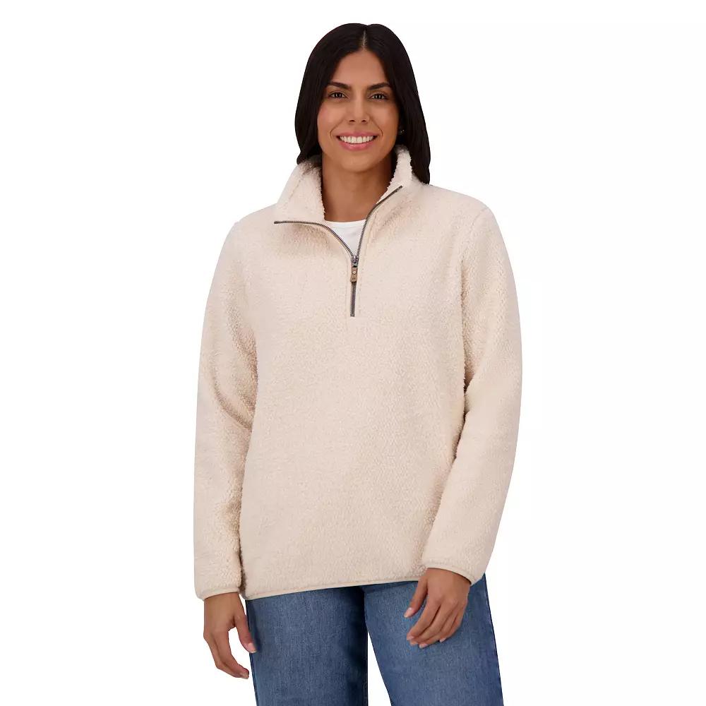 Women's ZeroXposur Alberta Double Side Pique Sherpa Quarter Zip Pullover, Size: Medium, Pecan Product Image