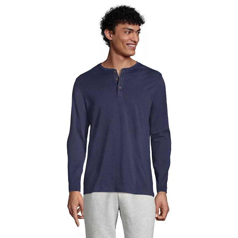 Big & Tall Lands' End Classic-Fit Supima Jersey Henley, Men's,  Product Image