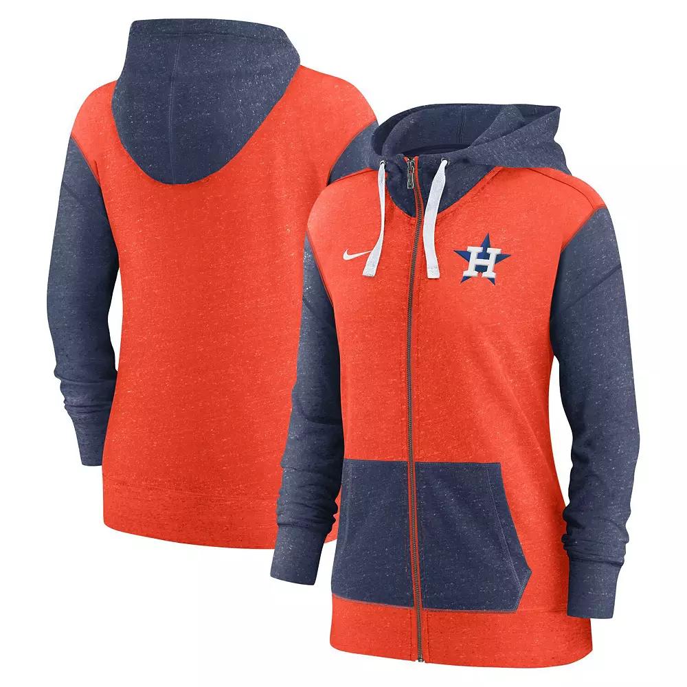 Women's Nike Orange Houston Astros Full-Zip Hoodie, Size: Small Product Image