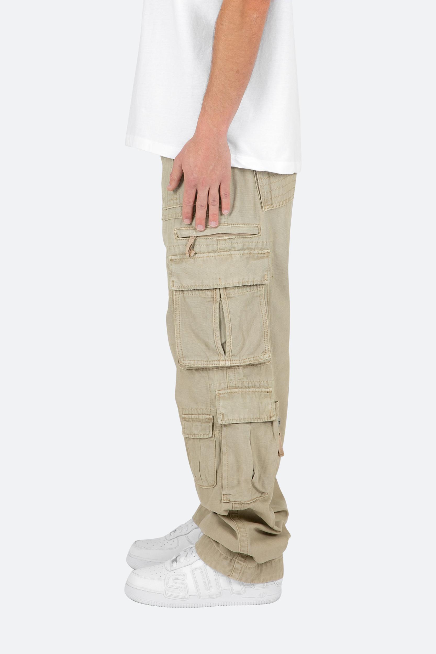 Military Cargo Pants - Brown Product Image