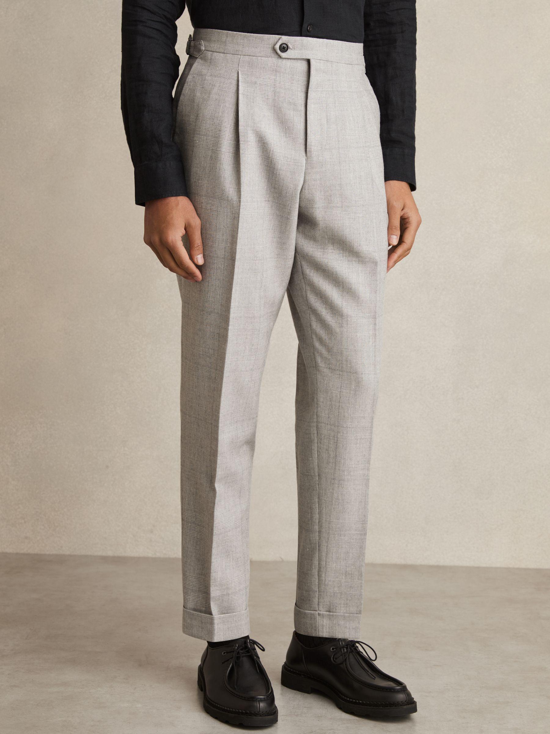 Slim-Fit Wool-Blend Tuxedo Trousers in Navy Product Image
