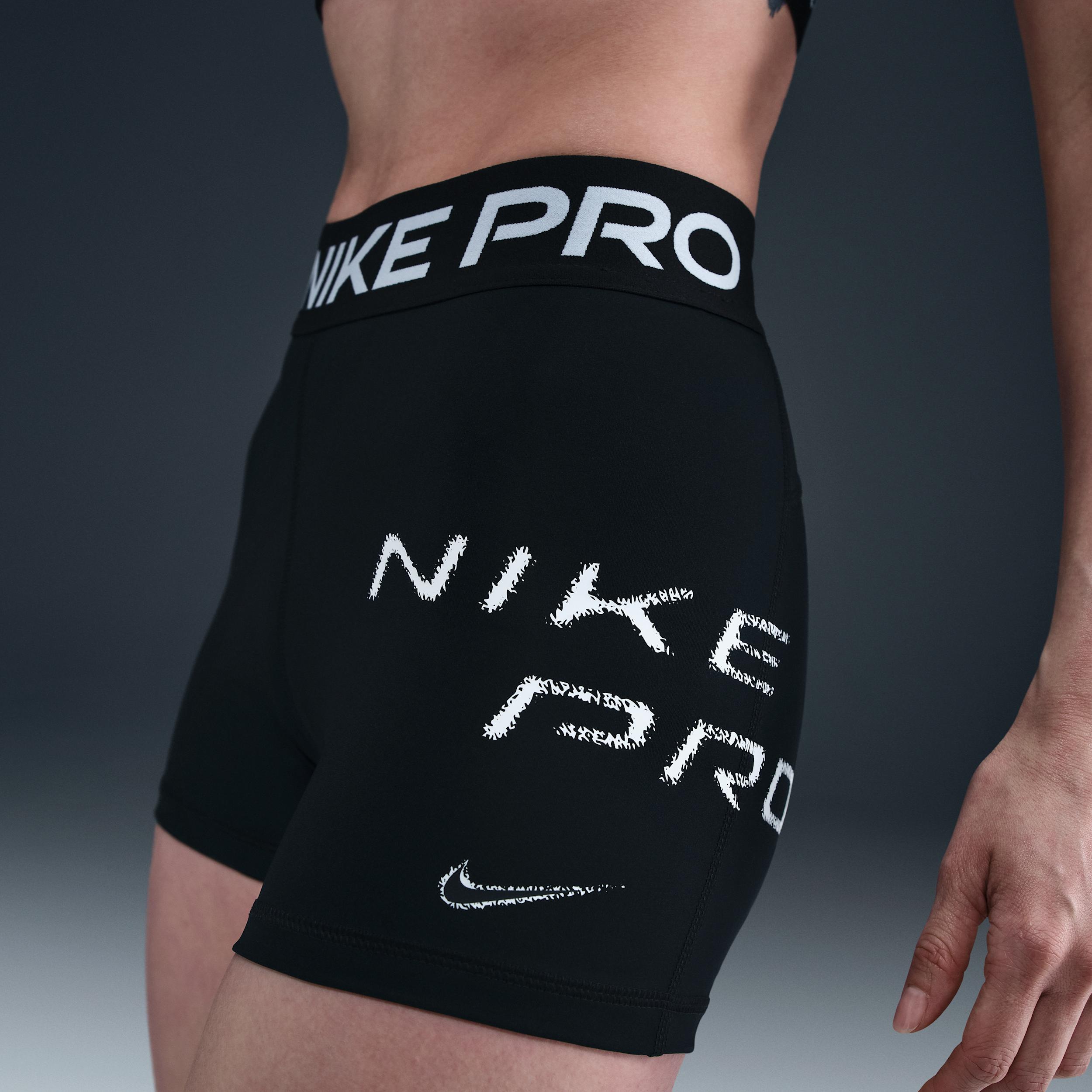 Womens Nike Pro 365 Mid-Rise 3 Shorts | IB8259-010 Product Image