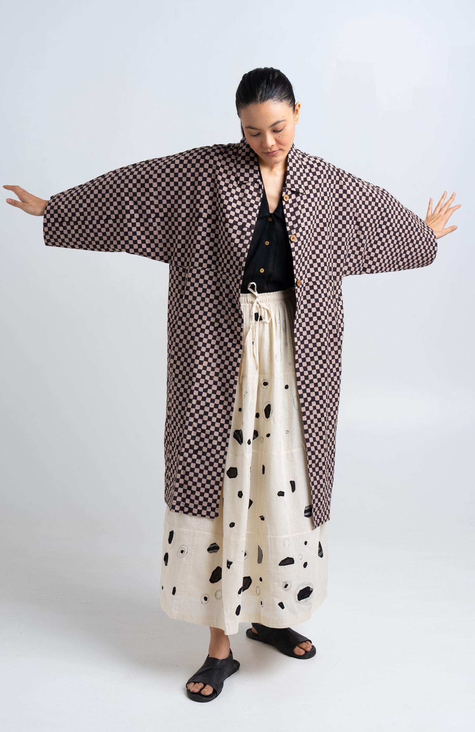 Lightweight Checkered Duster jacket Product Image