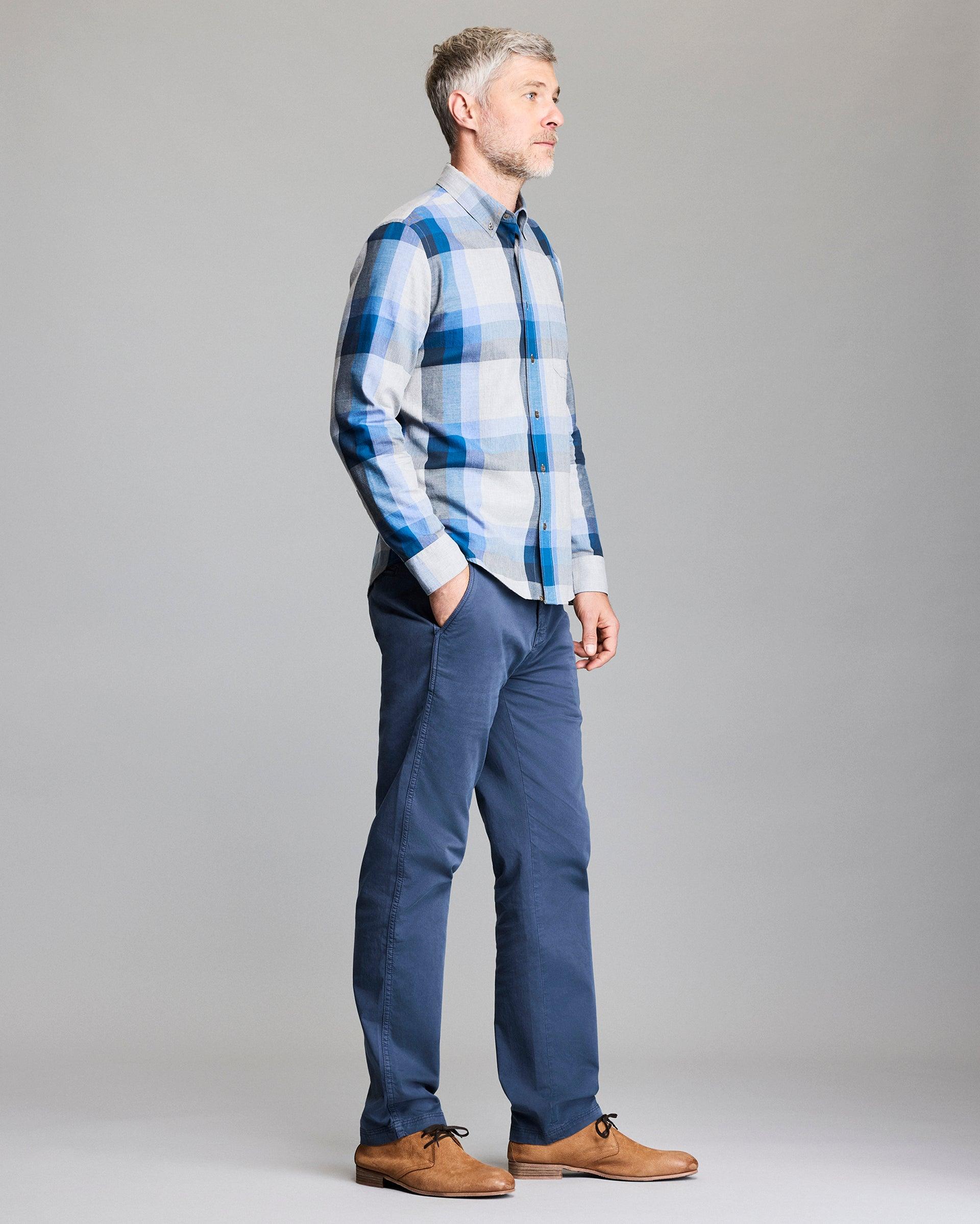 Large Scale Plaid Melange Tuscumbia Shirt Button Down -  Product Image