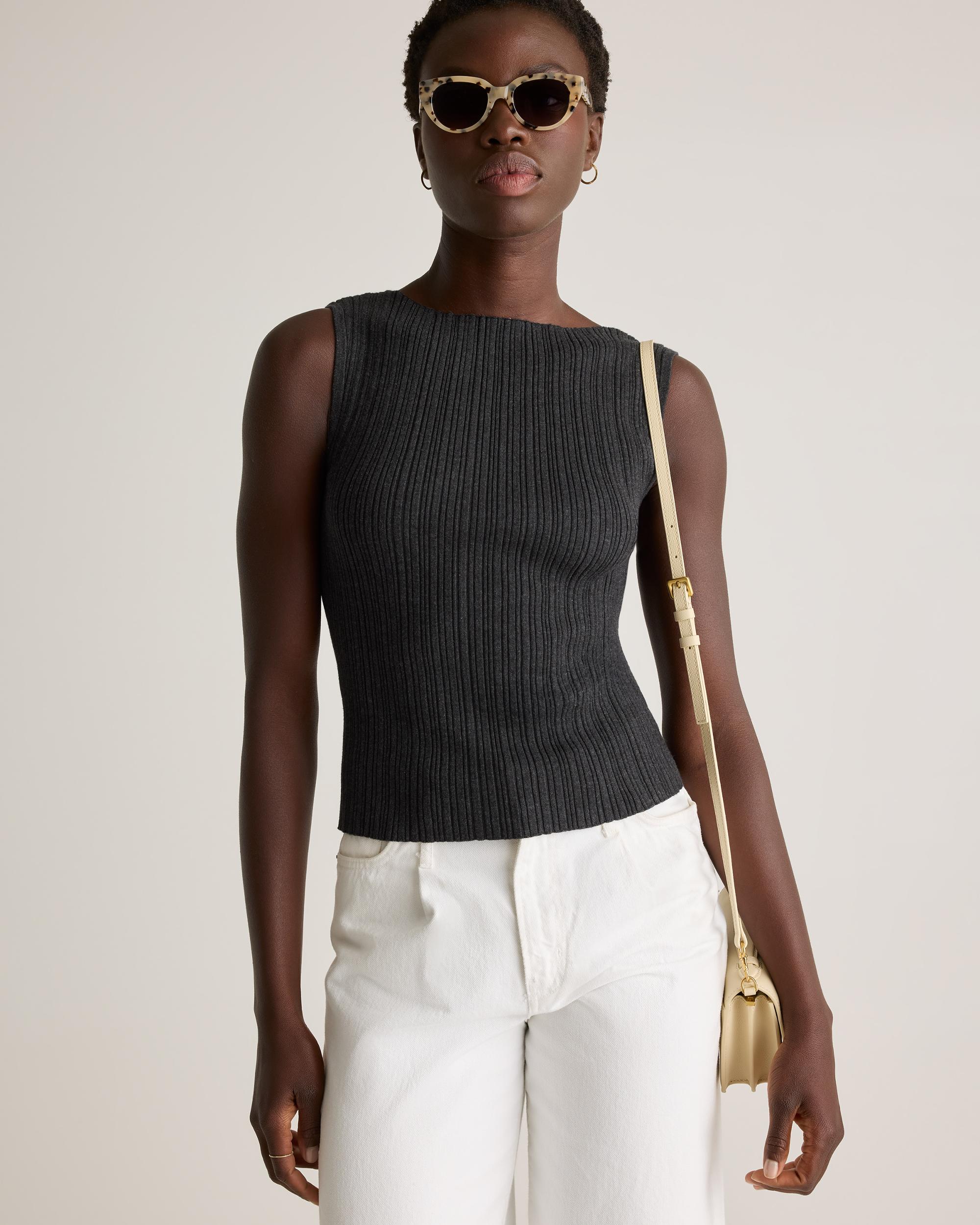 Quince | Women's Cotton Cashmere Ribbed Tank Top Product Image