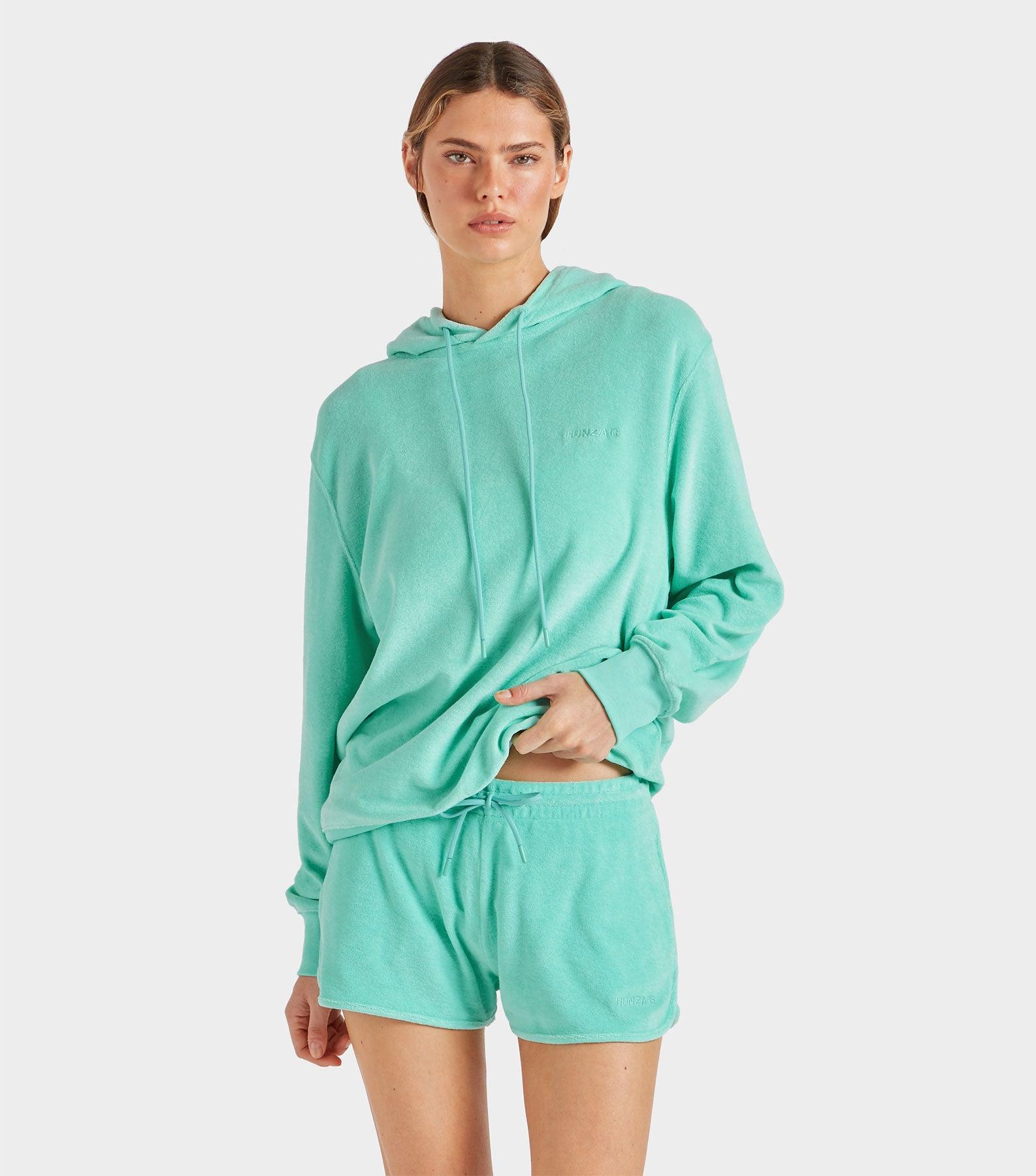 Terry Towelling Hoodie - Mint Product Image