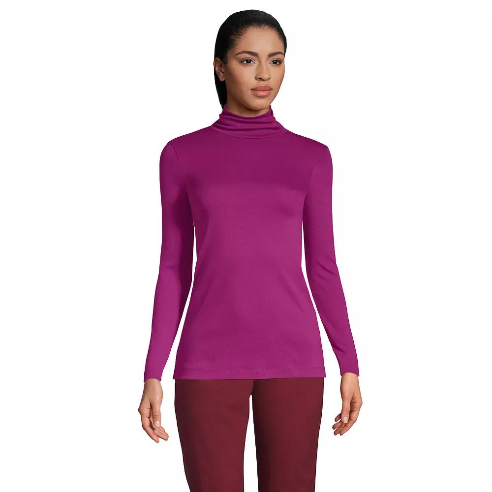 Women's Lands' End Supima Cotton Long Sleeve Turtleneck,  Product Image