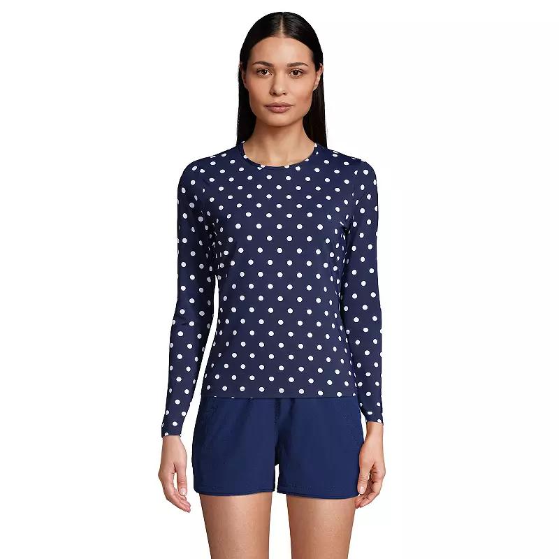 Petite Lands' End UPF 50 Long Sleeve Rash Guard, Women's,  Product Image