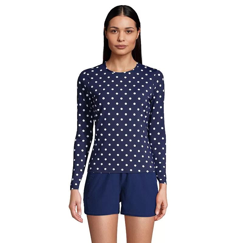 Women's Lands' End UPF 50 Long Sleeve Rash Guard,  Product Image